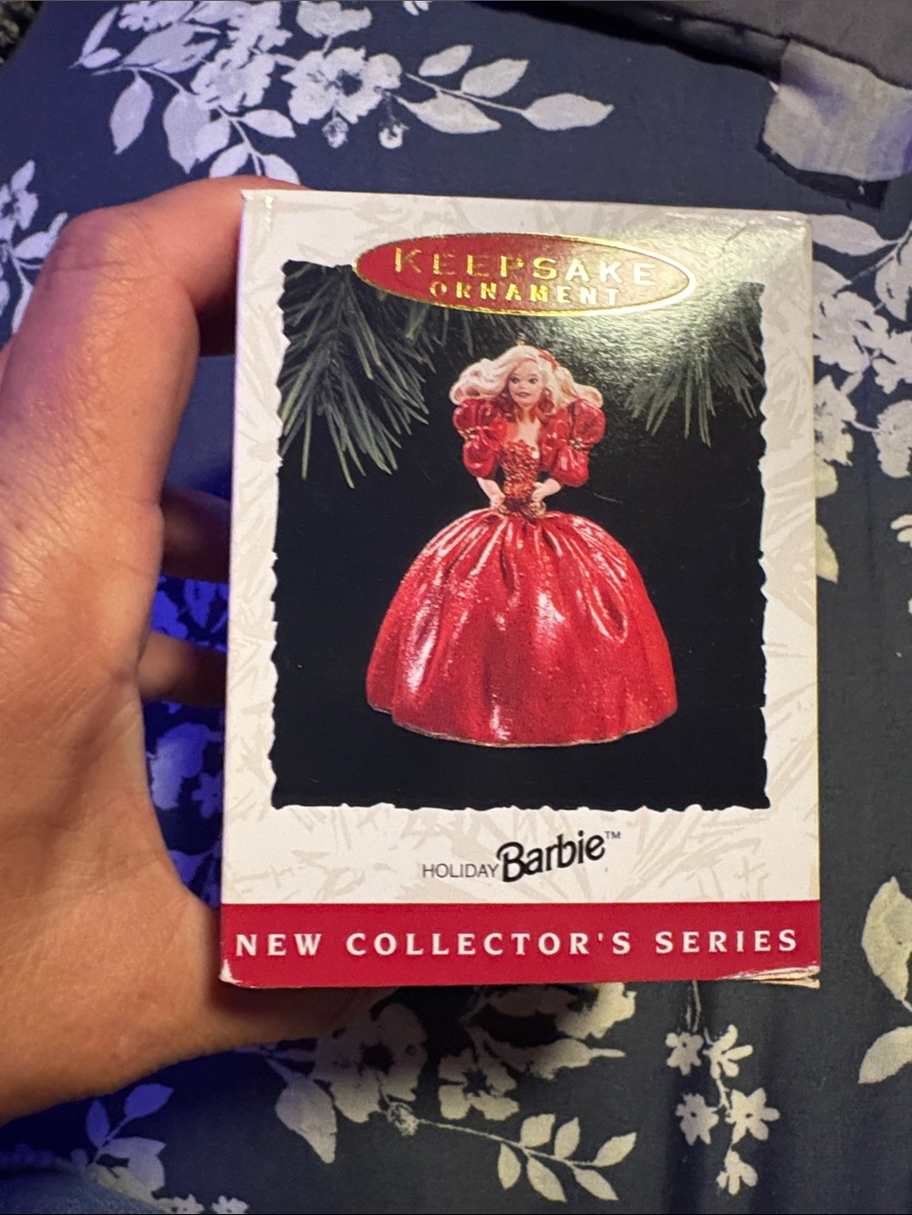 Hallmark Holiday Barbie Ornament in Red Gown
